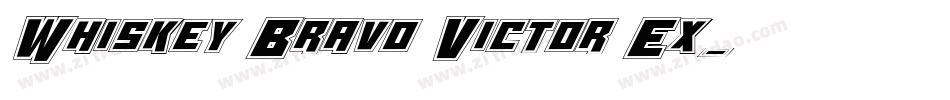 Whiskey Bravo Victor Ex字体转换